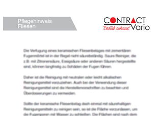 Pflegehinweis Fliesen
